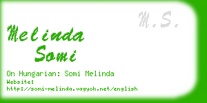 melinda somi business card